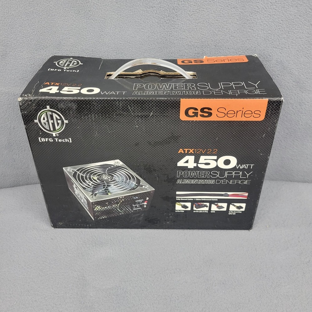 BFG Tech GS Series ATX12V 2.2‎ 450W Power Supply PSU BFGR450WGPSU PCIe SATA